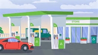absentee-owned gas station with - 1