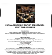 irish pub asset sale - 1