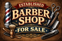 established barber shop with - 1