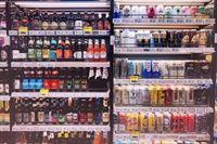 european market with liquor - 1
