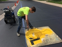established striping business with - 1
