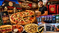 three pizza casual food - 1