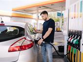 branded gas station with