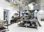 prime commercial kitchen with