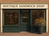 boutique style sandwich shop
