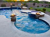 established pool spa remodel