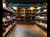 high-end liquor store with