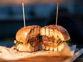 franchise burger restaurant with