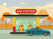 established gas station with
