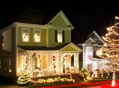 established holiday lighting outdoor