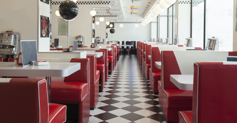 Diner red interior